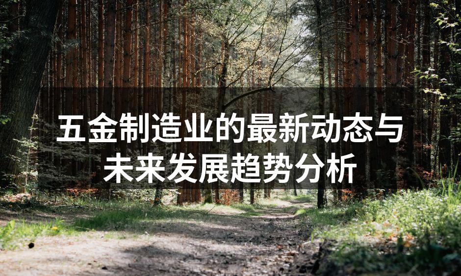 五金制造业的最新动态与未来发展趋势分析