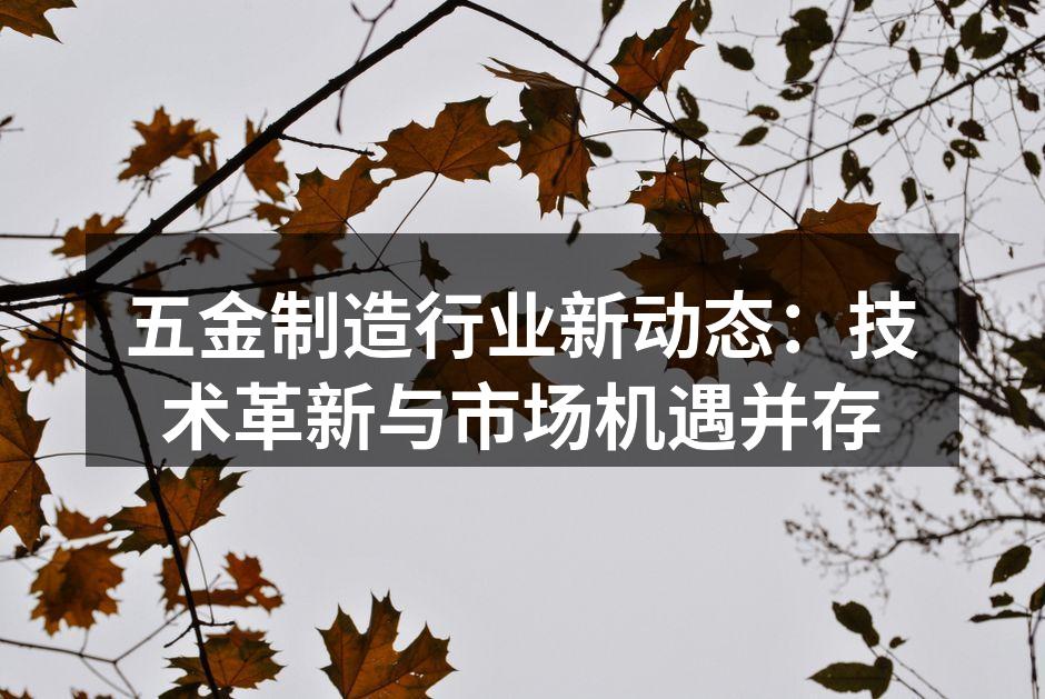 五金制造行业新动态：技术革新与市场机遇并存